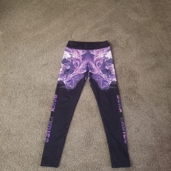 SOLD...! Athelic Skull Print Leggings Yoga Fitness Sports Pants - Picture 2 of 7